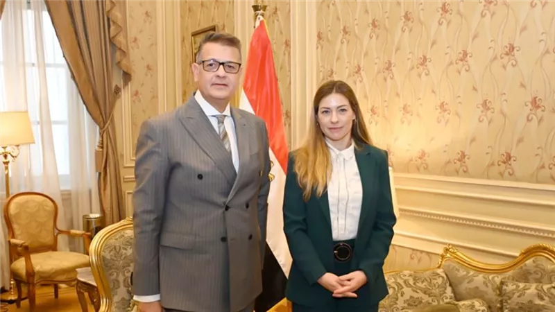  النائب طارق رضوان يلتقي سلين أومارت عضو البرلمان الأوروبي بـ مجلس النواب