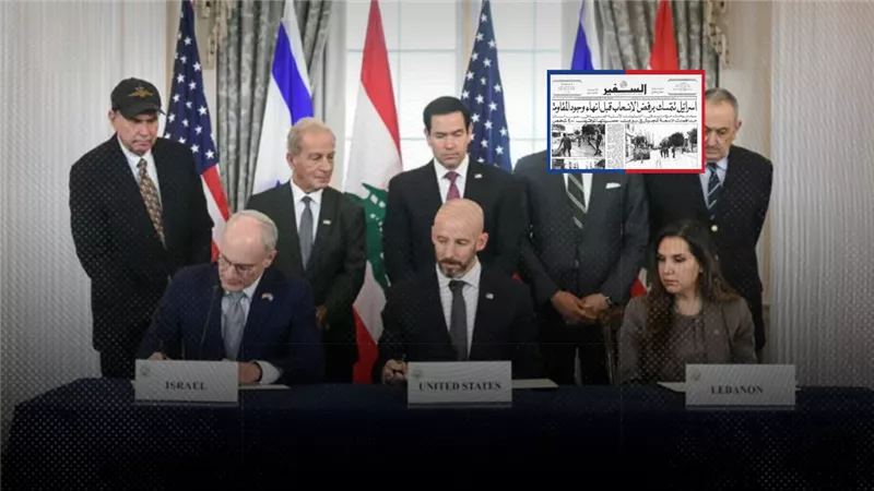 14 بند.. توقيع اتفاق إطاري بين لبنان وإسرائيل يعيد إنتاج 
