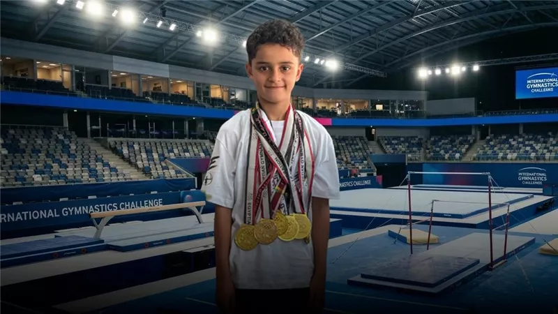 بطل الجمباز إلياس محمد حجاج يحصد ذهبية كأس مصر تحت 10 سنوات